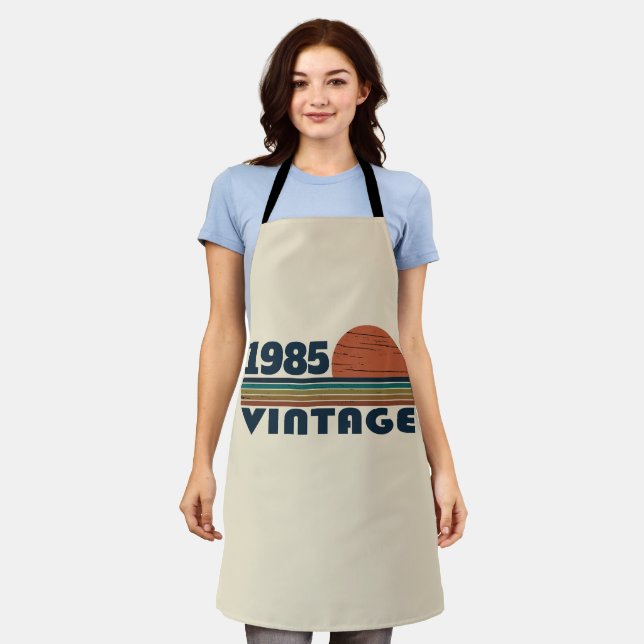 Personalised Forty vintage 40th birthday party Apron (Worn)