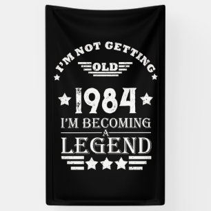 Personalised forty vintage 40th birthday party banner