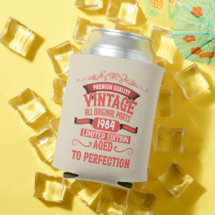 Personalised forty vintage 40th birthday party can cooler