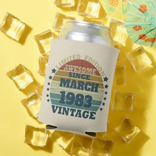 Personalised forty vintage 40th birthday party can cooler