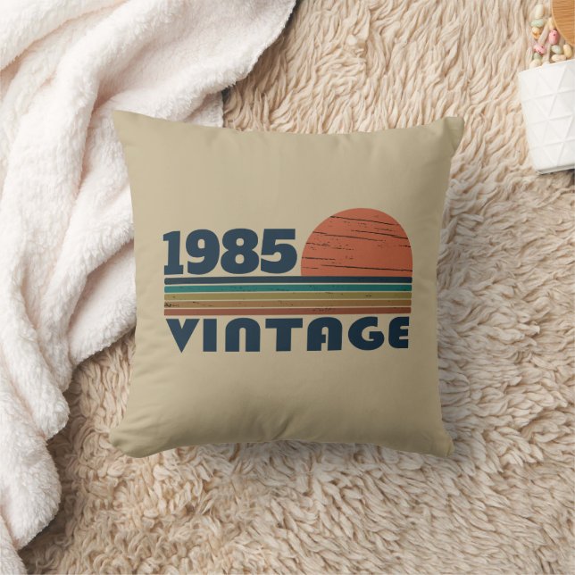 Personalised Forty vintage 40th birthday party Cushion (Blanket)