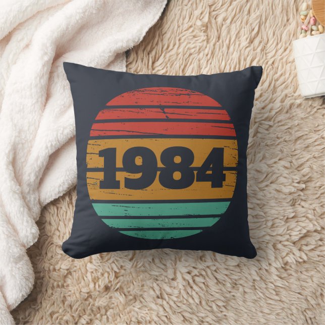 Personalised forty vintage 40th birthday party cushion (Blanket)