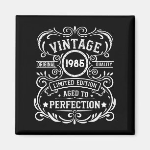 Personalised forty vintage 40th birthday party magnet