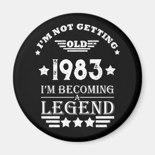 Personalised forty vintage 40th birthday party magnet