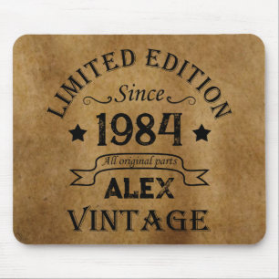 Personalised forty vintage 40th birthday party mouse mat
