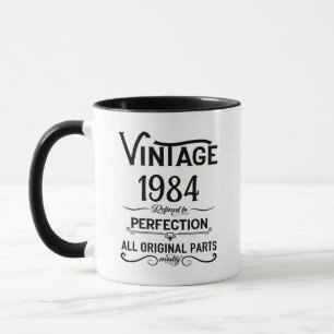 Personalised forty vintage 40th birthday party mug