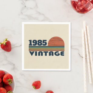 Personalised Forty vintage 40th birthday party Napkin