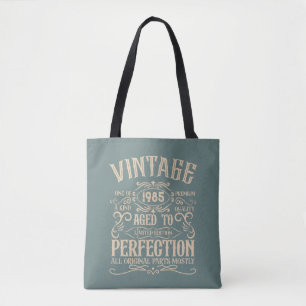 Personalised forty vintage 40th birthday party tote bag