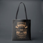 Personalised forty vintage 40th birthday party tote bag<br><div class="desc">Make your birthday special with this unique design. Add a touch of sophisticated elegance to your birthday celebration with our exquisite, one-of-a-kind designs. These graphics bring sophistication and originality to any product, creating a memorable and stylish gift. They are perfect for those who appreciate a touch of timeless glamour on...</div>