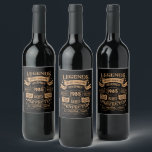 Personalised forty vintage 40th birthday party wine label<br><div class="desc">Make your birthday special with this unique design. Add a touch of sophisticated elegance to your birthday celebration with our exquisite, one-of-a-kind designs. These graphics bring sophistication and originality to any product, creating a memorable and stylish gift. They are perfect for those who appreciate a touch of timeless glamour on...</div>