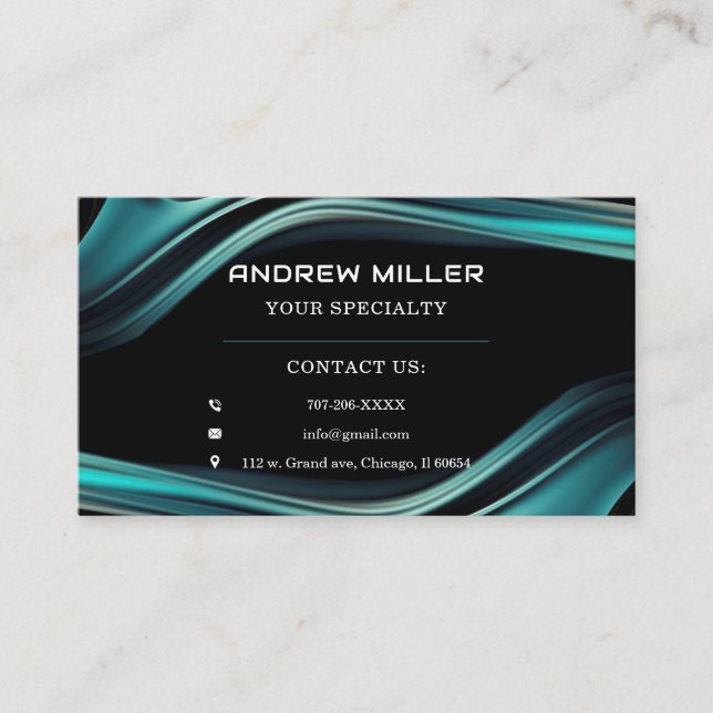 Personalised  Founder Business Card Template (Front)