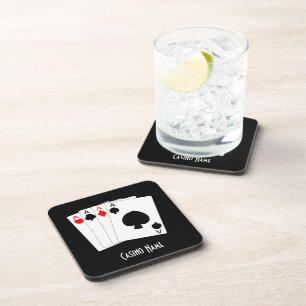 Personalised Four Aces Design Coaster