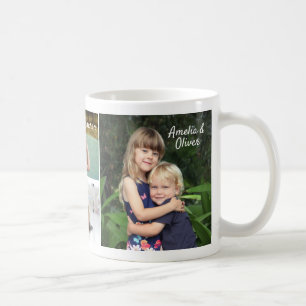 Personalised Four Custom Family Photos Coffee Mug