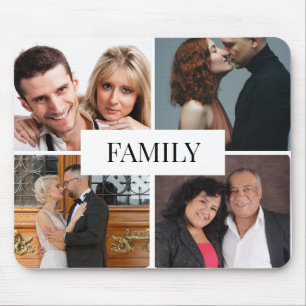 Personalised Four Image Family Mouse Mat