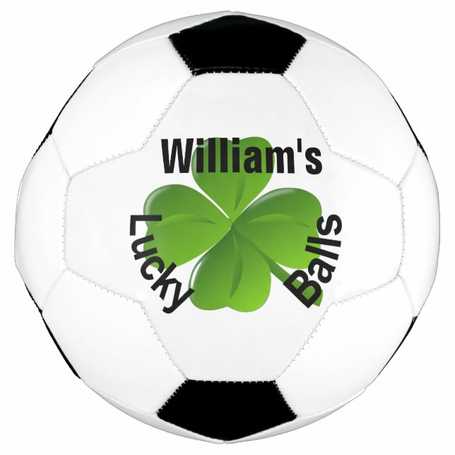 Personalised Four Leaf Clover Lucky Football (Front)