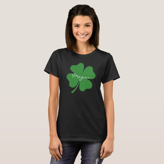 Personalised Four Leaf Clover  T-shirt (Front Full)