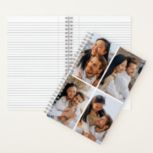 Personalised Four Photo Spiral Notebook