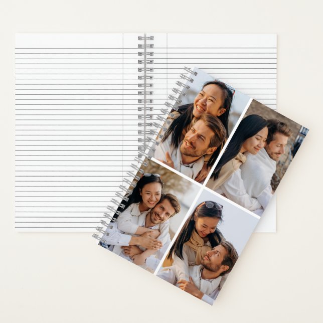 Personalised Four Photo Spiral Notebook (Inside)
