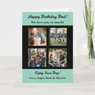Personalised Four Photo Template Dad's Birthday