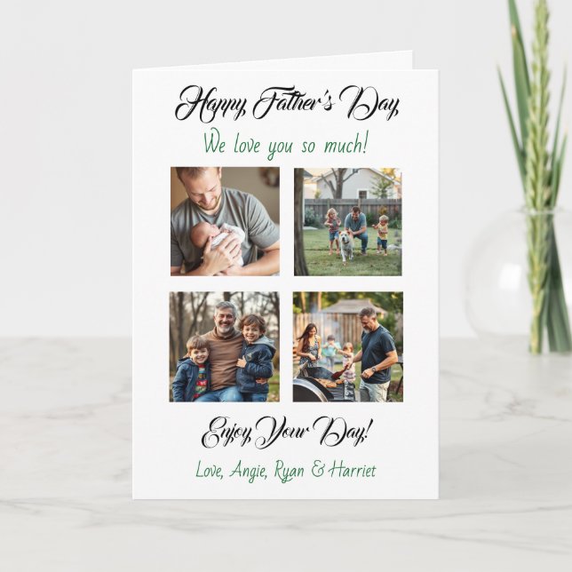 Personalised Four Photo Template Father's Day (Front)