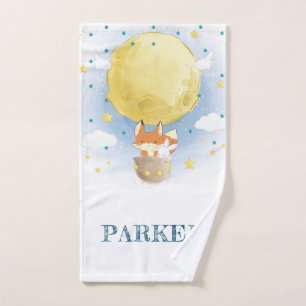 Personalised Fox Air Balloon Hand Towel