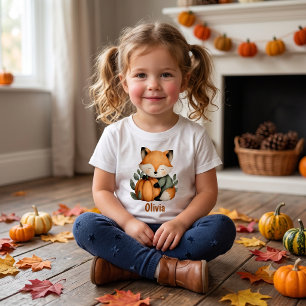 Personalised Fox Pumpkin Halloween Design Toddler T-Shirt