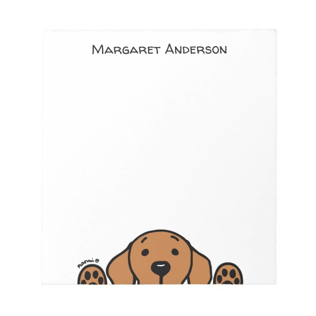 Personalised Fox Red Labrador Watching You Notepad (Front)