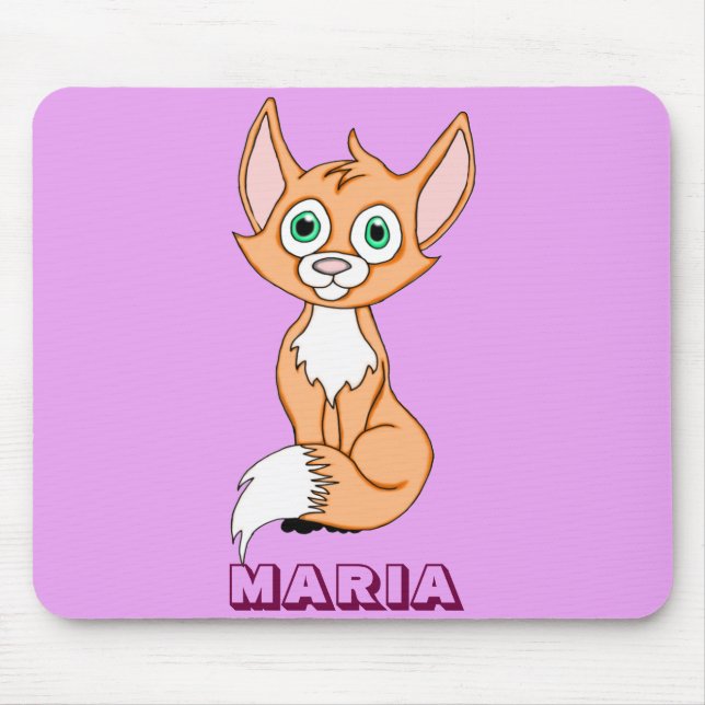 Personalised Foxy Roxy Mouse Mat (Front)