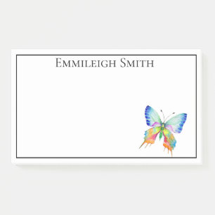 Personalised Frame Rainbow Butterfly Post it Notes