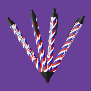 Personalised France Flag Black Ink Pen