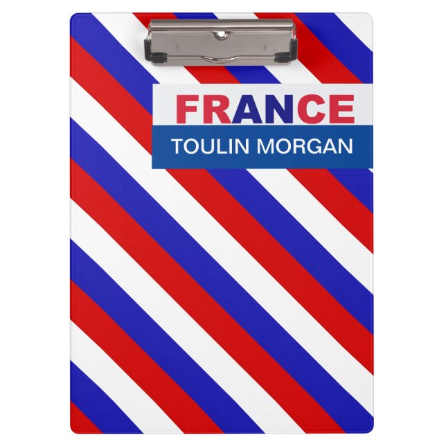 Personalised  France Flag Clipboard (Front)
