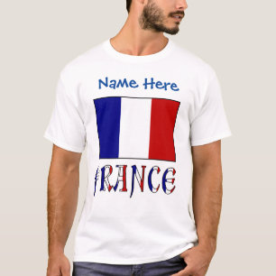 Personalised France Flag Heritage Men's T-Shirt