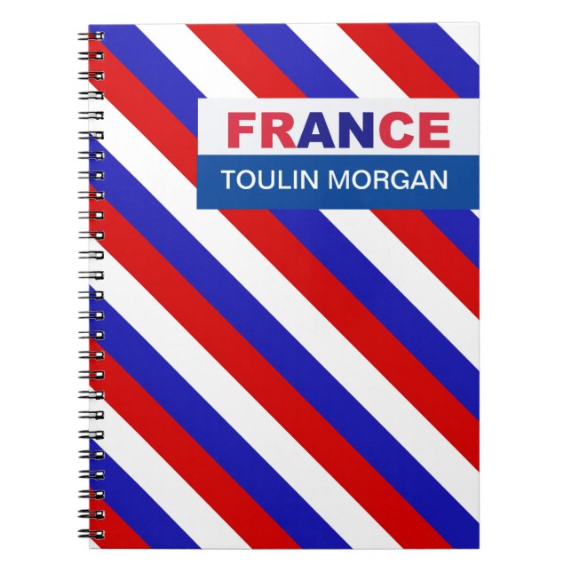 Personalised  France Flag Notebook (Front)