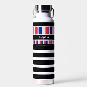 Personalised France Patriotic Flag Water Bottle