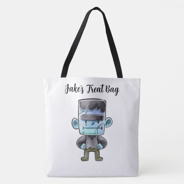 Personalised Frankenstein Treat Tote Bag (Front)