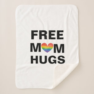Personalised Free Mum Hugs  Template Sherpa Blanket