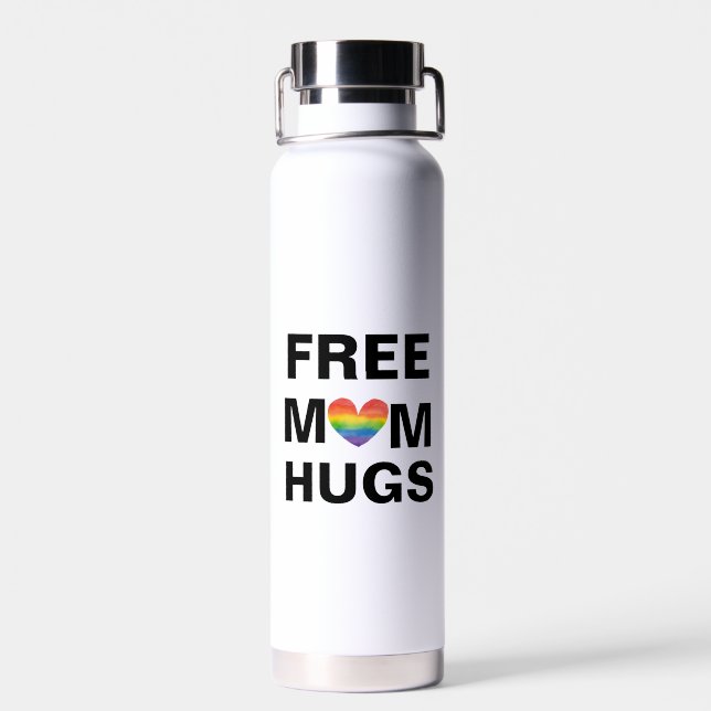 Personalised Free Mum Hugs  Template Water Bottle (Back)