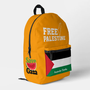 Personalised Free Palestine   Palestine Flag  Printed Backpack