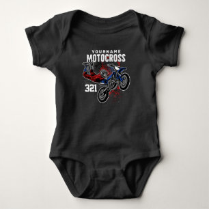 Personalised Freestyle Motocross Racing FMX Trick Baby Bodysuit