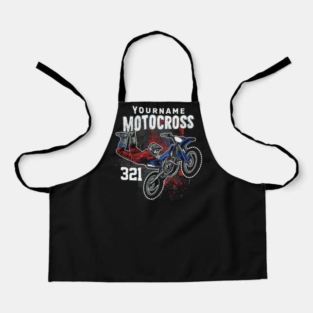 Personalised Freestyle Motocross Racing FMX Tricks Apron (Front)