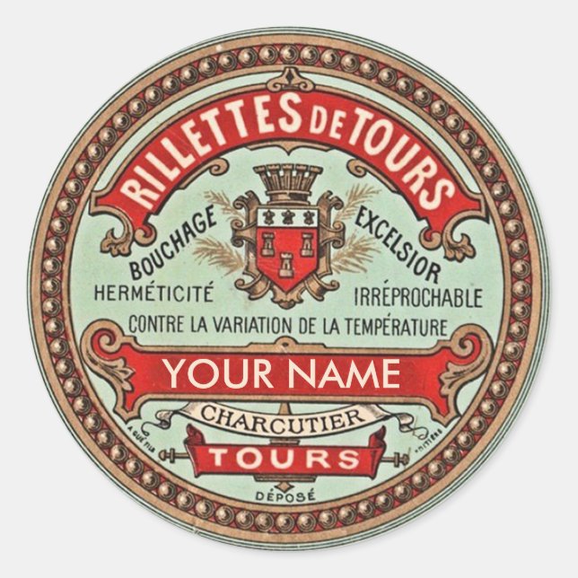 Personalised French Apothecary Label (Front)