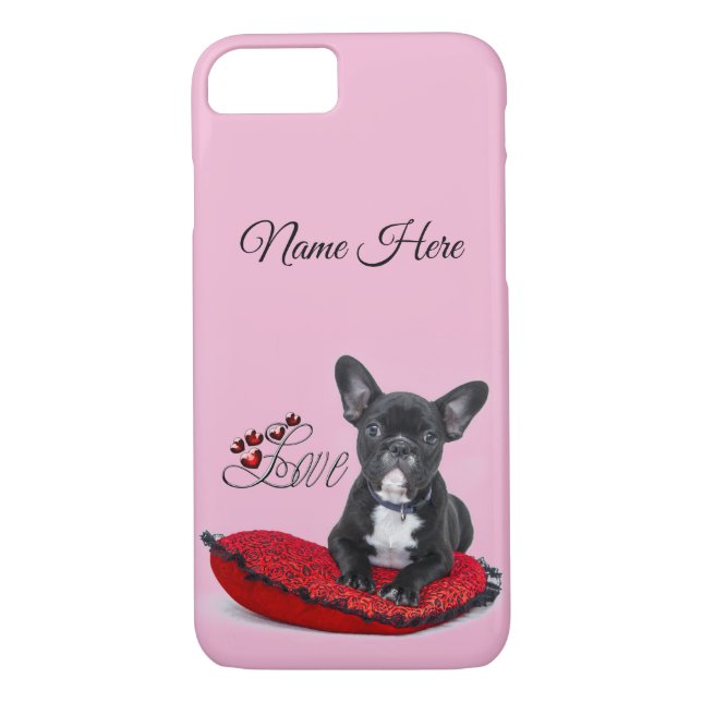 Personalised French Bull Dog - Frenchie - Love Case-Mate iPhone Case (Back)