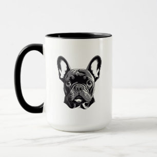 Personalised French Bulldog Black and White Mug