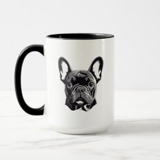 Personalised French Bulldog Black and White Mug