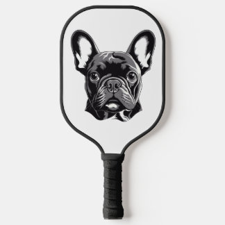 Personalised French Bulldog Black and White Pickleball Paddle