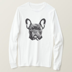 Personalised French Bulldog Black and White T-Shirt