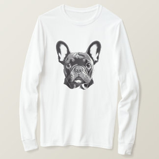 Personalised French Bulldog Black and White T-Shirt