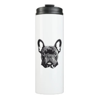 Personalised French Bulldog Black and White Thermal Tumbler