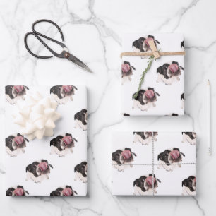 Personalised French Bulldog   Cute Frenchie Dog Wrapping Paper Sheet