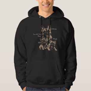 Personalised French Bulldog Family Names Hoodie